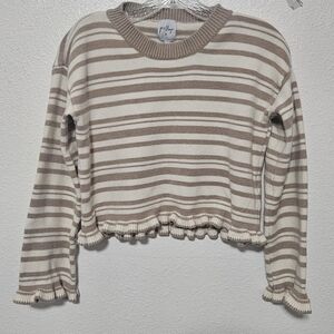 Polly striped cropped sweater size m/l